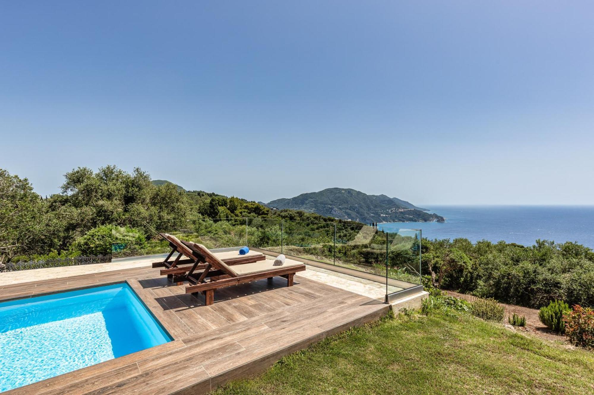 Villa Vardia-Amazing Seaviews With Heated Pool Sinarádes Buitenkant foto