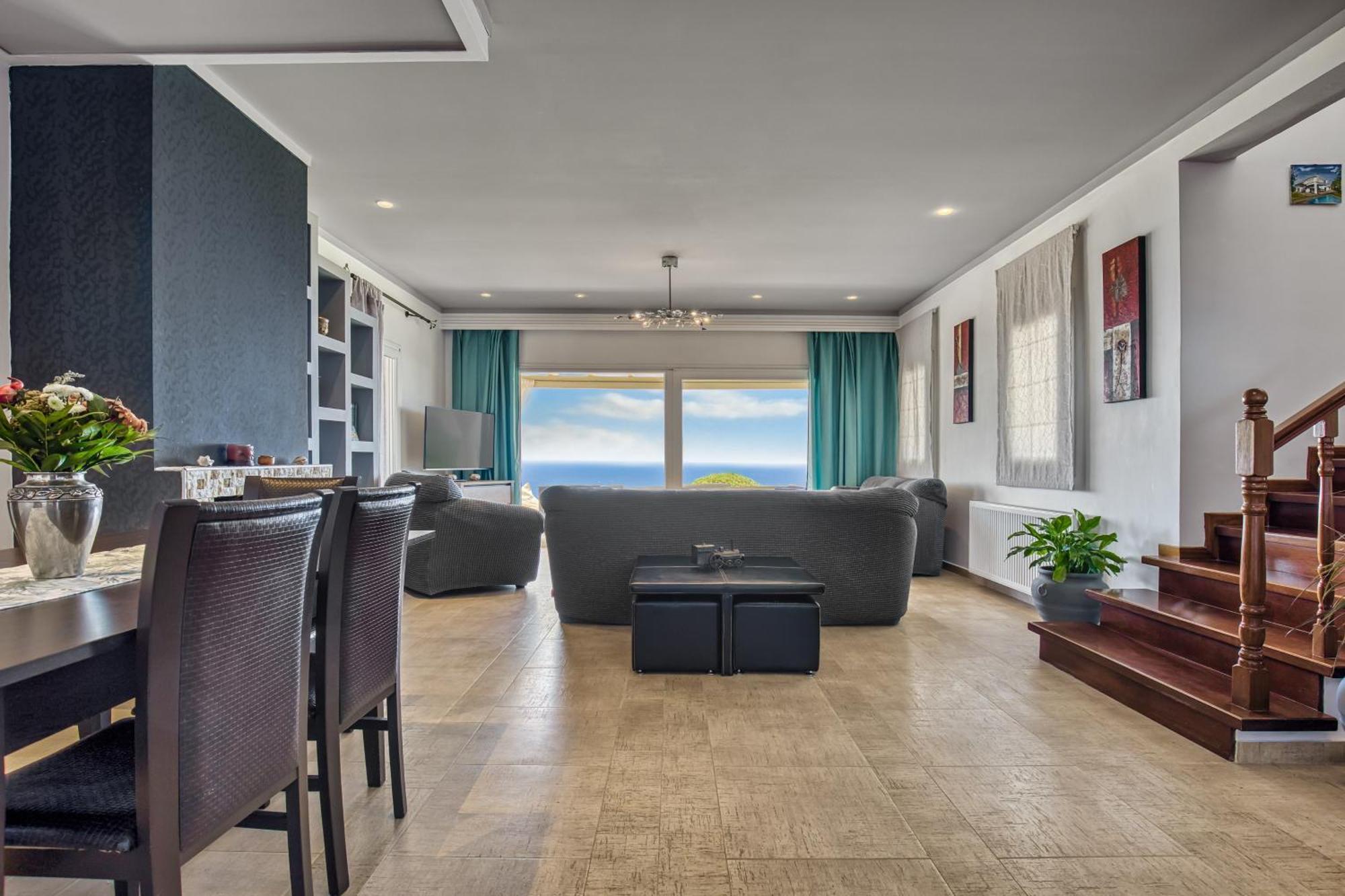 Villa Vardia-Amazing Seaviews With Heated Pool Sinarádes Buitenkant foto