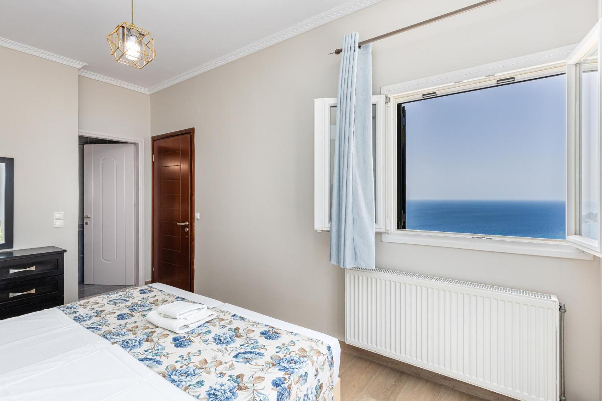 Villa Vardia-Amazing Seaviews With Heated Pool Sinarádes Buitenkant foto